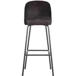 BePureHome Vogue Barkruk Leer 80cm Zwart