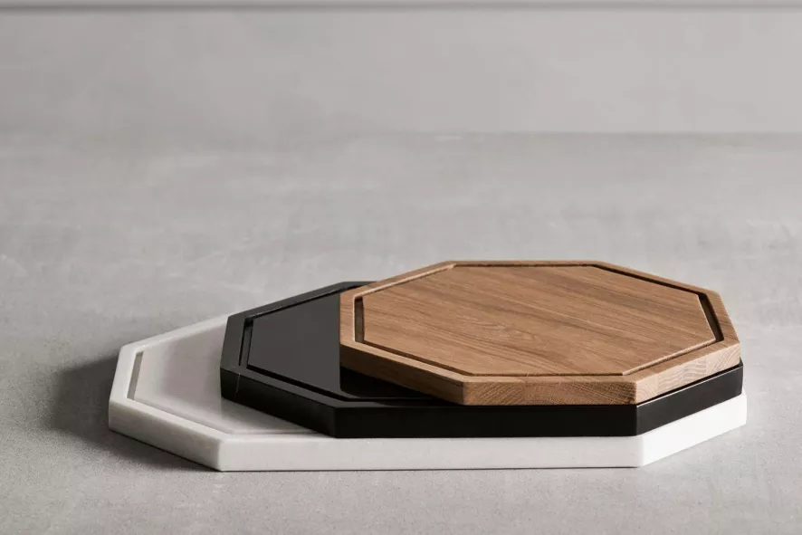 Bolia Octagon Dienblad Marmer Medium Zwart 9 Bolia Octagon Dienblad Marmer Medium Zwart - Afbeelding 7