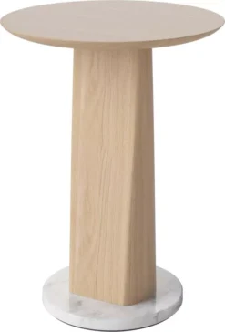 Bolia Root Bijzettafel H54 Ø42 Wit Gepigmenteerd Geolied Eiken