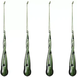 Broste Copenhagen Tear Kerst Ornament Set Van 4 Dark Green