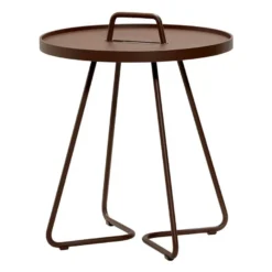 Cane-Line On-the-move Bijzettafel S Ø44 Mocca