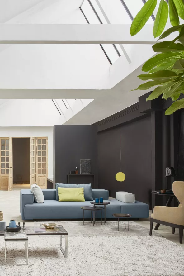 EYYE Cella Bank 2-zits 1-arm + Poef 98x64 Bulan Dew 5 EYYE Cella Bank 2-zits 1-arm + Poef 98x64 Bulan Dew - Afbeelding 3