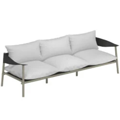 Emu Terramare 3-zits Loungebank Grijs/groen Kussen Wit