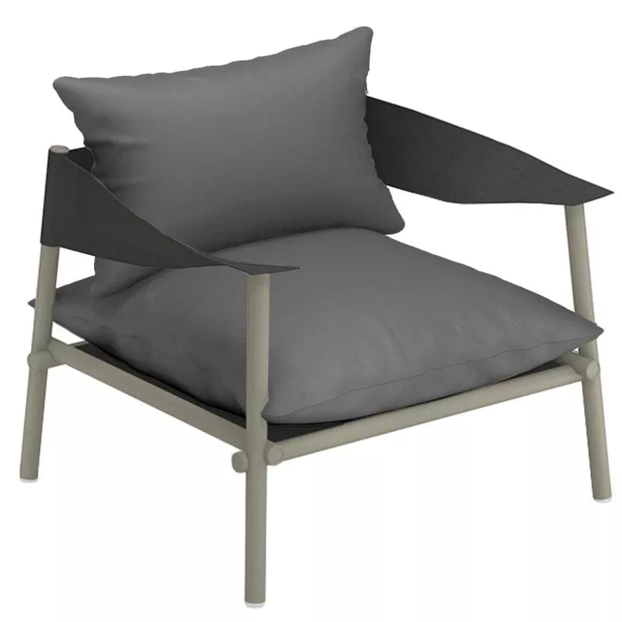 Emu Terramare Lounge Fauteuil Grijs/groen Kussen Grijs 4 Emu Terramare Lounge Fauteuil Grijs/groen Kussen Grijs - Afbeelding 2