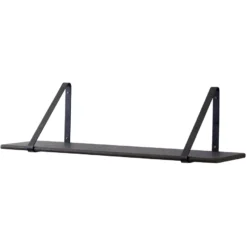 Ferm Living Wooden Shelf Wandplank 85 Cm Zwart Gebeitst Eiken