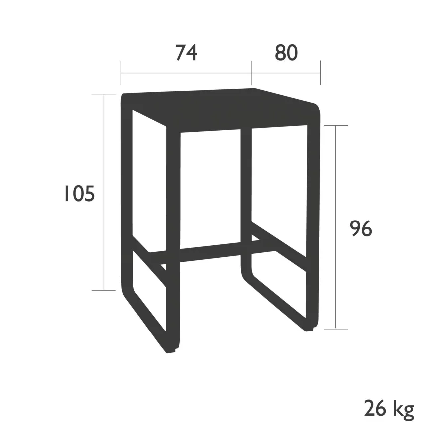 Fermob Bellevie Statafel 74x80 Cotton White 5 Fermob Bellevie Statafel 74x80 Cotton White - Afbeelding 3