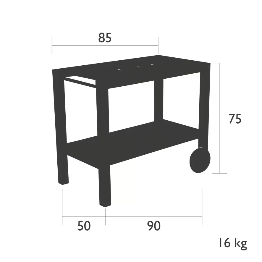 Fermob Quiberon Trolley Cedar Green 11 Fermob Quiberon Trolley Cedar Green - Afbeelding 9