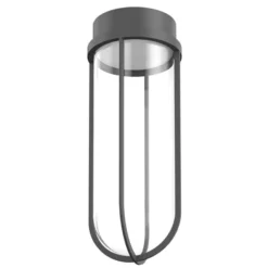 Flos In Vitro Outdoor Plafondlamp Ø18 LED Antraciet