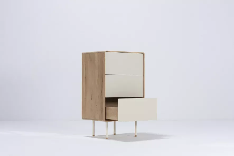 Gazzda Fina Ladekast 60x45 Whitewash/wit 8 Gazzda Fina Ladekast 60x45 Whitewash/wit - Afbeelding 6