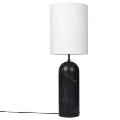 Gubi Gravity XL Vloerlamp Hoog Zwart Marmer/wit