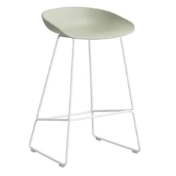 Hay AAS38 Barkruk 65cm Wit Onderstel Pastel Green