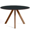 Hay Copenhague CPH20 Tafel 120cm, Gelakt Walnoot Donkergrijs