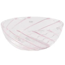 Hay Spin Bowl Ø8.5 Set Van 2 Transparant/roze Gestreept