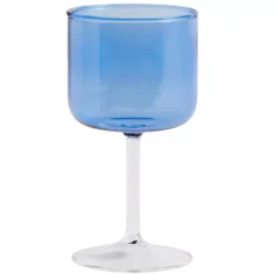 Hay Tint Wijnglas Set Van 2 Blauw/transparant