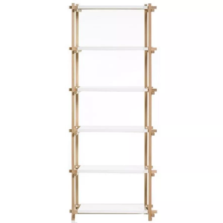 Hay Woody Column High Stellingkast Naturel-wit 3 Hay Woody Column High Stellingkast Naturel-wit