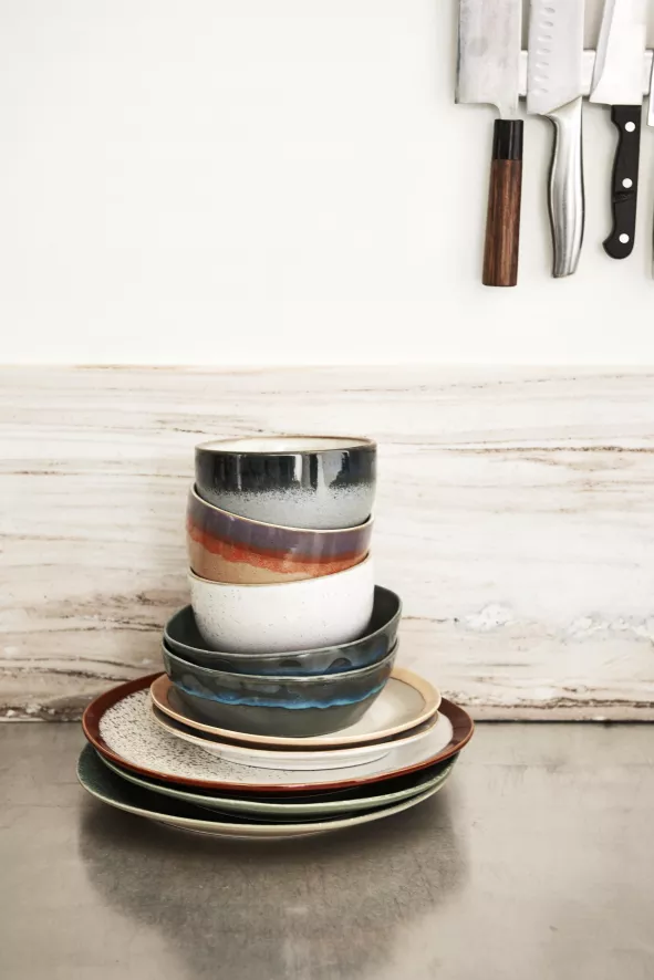 HKliving 70's Ceramic Diner Bord Set Van 2 Supernova 13 HKliving 70's Ceramic Diner Bord Set Van 2 Supernova - Afbeelding 11