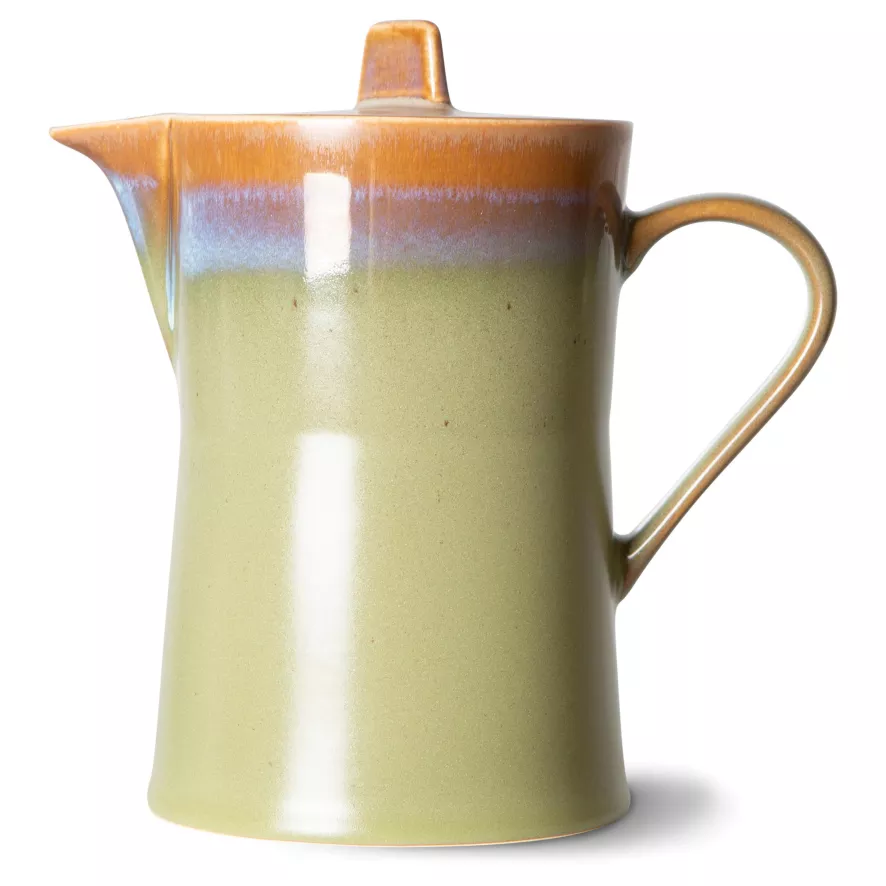 HKliving 70's Ceramic Theepot Peat 3 HKliving 70's Ceramic Theepot Peat