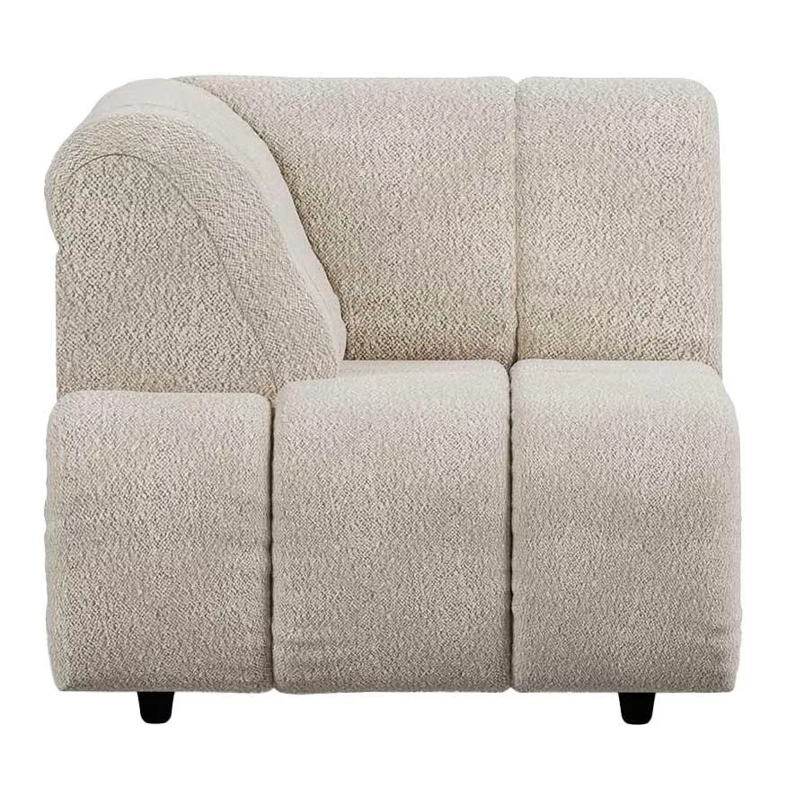 HKliving Wave Bank Element Right High Arm Boucle Cream 3 HKliving Wave Bank Element Right High Arm Boucle Cream