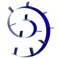 Kartell Bookworm Wandplank 11 Boeksteunen Kobaltblauw, Doorzichtig