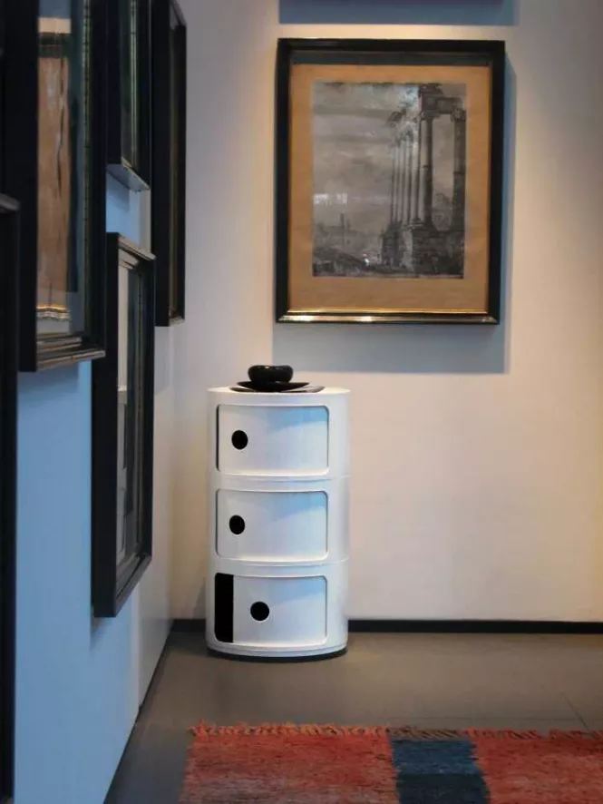 Kartell Componibili Kast Rond Nachtkastje (3 Comp.) Mat Wit 6 Kartell Componibili Kast Rond Nachtkastje (3 Comp.) Mat Wit - Afbeelding 4