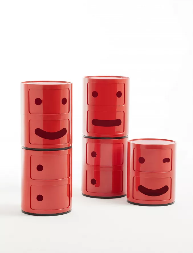 Kartell Componibili Smile Kast C (2 Comp.) 4 Kartell Componibili Smile Kast C (2 Comp.) - Afbeelding 2