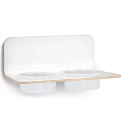 MiaCara Arco Hondenvoerbak Wand Porselein Small/medium White