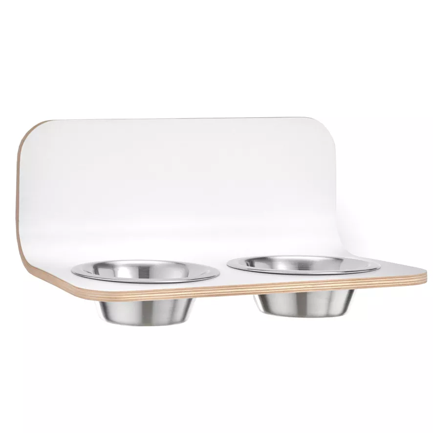 MiaCara Arco Hondenvoerbak Wand Small/medium Wit 3 MiaCara Arco Hondenvoerbak Wand Small/medium Wit