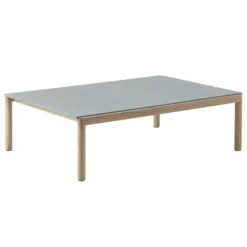Muuto Couple Salontafel 120x84 Plain Eiken Pale Blue