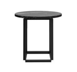 New Works Florence Bijzettafel Ø50 Black Marquina Marble Blad