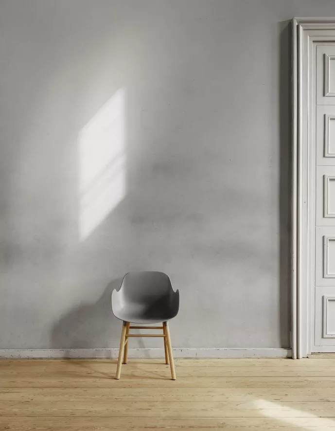 Normann Copenhagen Form Armchair Stoel Met Eiken Onderstel Grijs 22 Normann Copenhagen Form Armchair Stoel Met Eiken Onderstel Grijs - Afbeelding 20