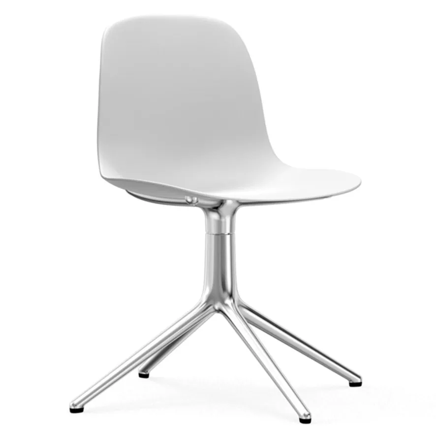Normann Copenhagen Form Chair Swivel Stoel Met Aluminium Onderstel, Wit 3 Normann Copenhagen Form Chair Swivel Stoel Met Aluminium Onderstel, Wit