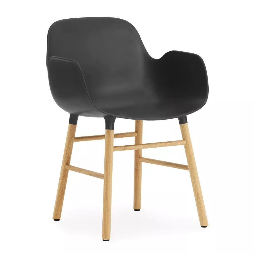 Normann Copenhagen Form Armchair Stoel Met Eiken Onderstel Grijs 4 Normann Copenhagen Form Armchair Stoel Met Eiken Onderstel Grijs - Afbeelding 2