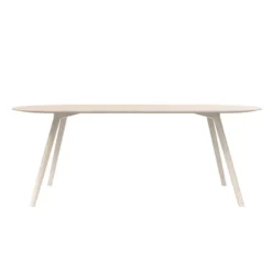 Objekte Unserer Tage Meyer Tafel Ronde Hoeken 200x92 Waxed Essen Met Wit Pigment