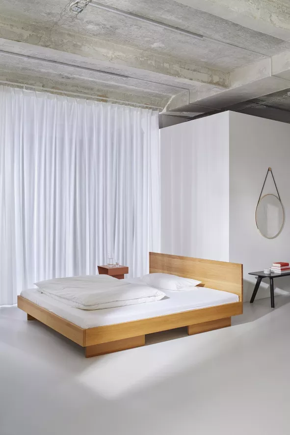 Objekte Unserer Tage Zians Bed Met Hoofdbord 140x200 Eiken Naturel 6 Objekte Unserer Tage Zians Bed Met Hoofdbord 140x200 Eiken Naturel - Afbeelding 4