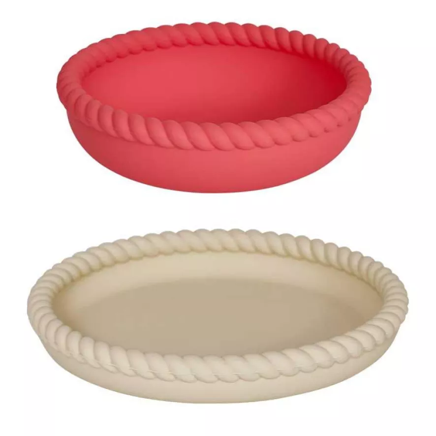 OYOY Mellow Borden Set Van 2 Vanilla, Cherry Red 3 OYOY Mellow Borden Set Van 2 Vanilla, Cherry Red