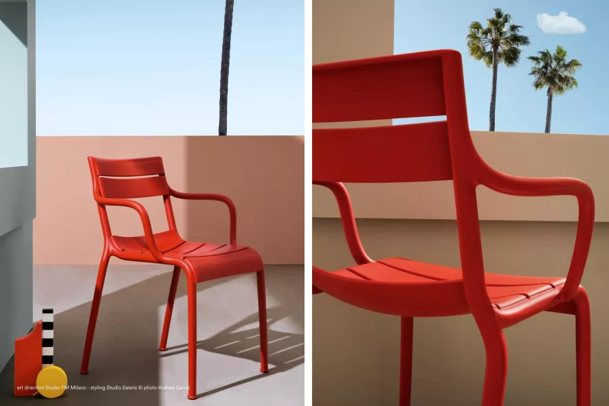 Pedrali Souvenir Tuinstoel 550 Grijs Gerecycled 9 Pedrali Souvenir Tuinstoel 550 Grijs Gerecycled - Afbeelding 7