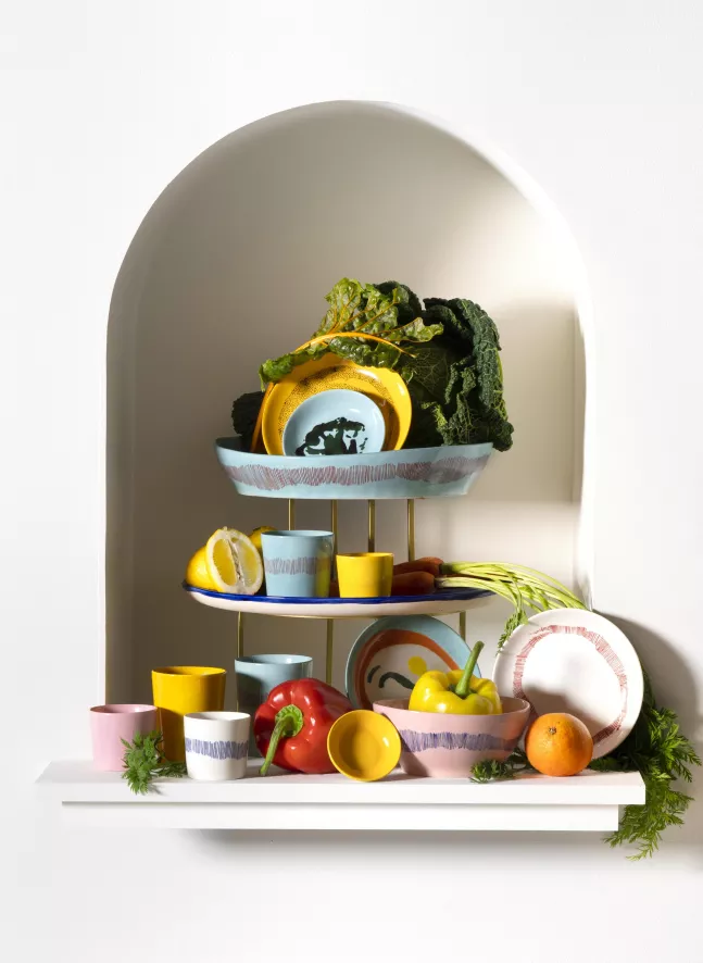 Serax Feast By Ottolenghi Kom Ø16 Yellow Stripes Red 5 Serax Feast By Ottolenghi Kom Ø16 Yellow Stripes Red - Afbeelding 3