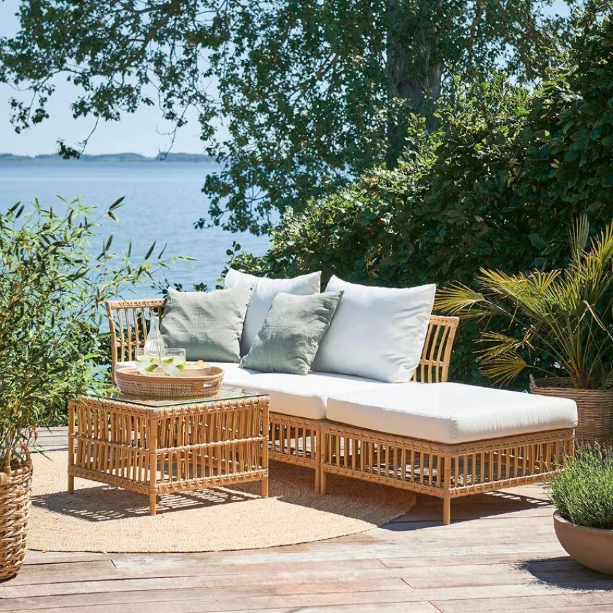 Sika Design Maggie 3-zits Loungebank Tempotest White + Pouf Ottoman 10 Sika Design Maggie 3-zits Loungebank Tempotest White + Pouf Ottoman - Afbeelding 8