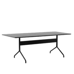 Voorkant 9 &tradition Pavilion AV19 Tafel 200x90 Zwart Onderstel, Zwart Eiken