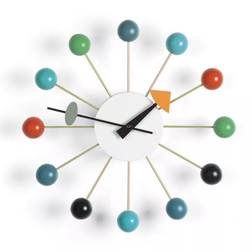 Vitra Ball Clock Klok Ø33 Multi Colour 3 Vitra Ball Clock Klok Ø33 Multi Colour