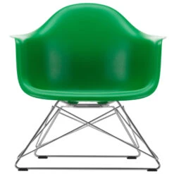 Vitra Eames LAR Loungestoel Verchroomd Onderstel, Groen