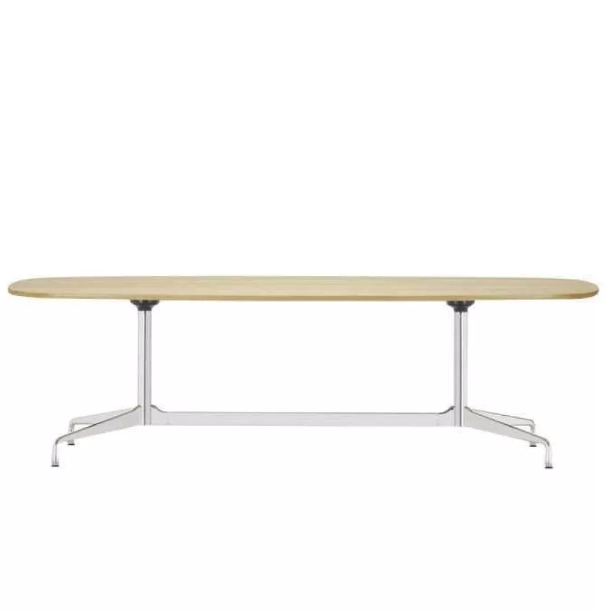 Vitra Eames Segmented Tafel 220 Chroom Eiken Naturel 3 Vitra Eames Segmented Tafel 220 Chroom Eiken Naturel