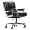 Vitra Lobby Chair ES 104 Bureaustoel Leer Zwart