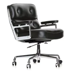 Vitra Lobby Chair ES 104 Bureaustoel Leer Zwart