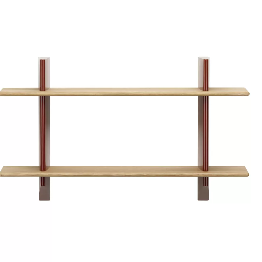 Vitra Rayonnage Mural Wandplank Naturel Eiken Japanese Red 3 Vitra Rayonnage Mural Wandplank Naturel Eiken Japanese Red