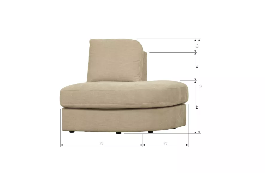 Vtwonen Family 1-zits Element Ronde Hoek Rechts Roze 5 Vtwonen Family 1-zits Element Ronde Hoek Rechts Roze - Afbeelding 3