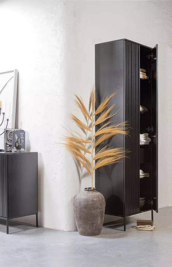 WOOOD Exclusive Gravure Opbergkast Grenen Zwart 11 WOOOD Exclusive Gravure Opbergkast Grenen Zwart - Afbeelding 9