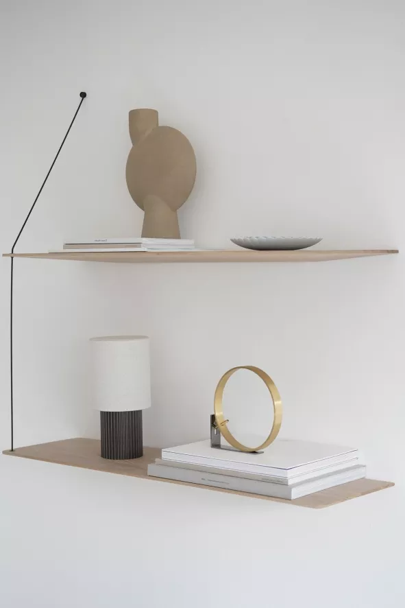 Woud Stedge Wandplank 60 White Pigmented Oak 8 Woud Stedge Wandplank 60 White Pigmented Oak - Afbeelding 6