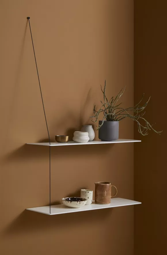 Woud Stedge Wandplank 60 White Pigmented Oak 5 Woud Stedge Wandplank 60 White Pigmented Oak - Afbeelding 3